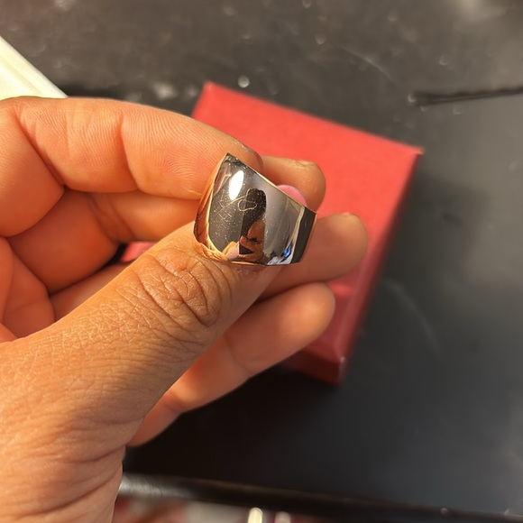 Aurate arc gold ring band minimalistic vermeil size 8 - Picture 4 of 10